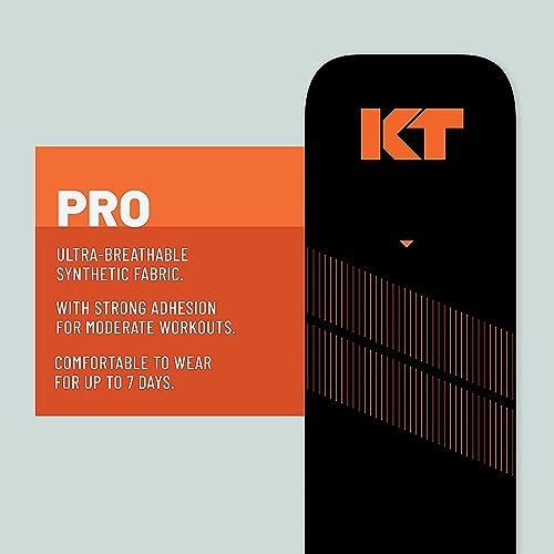 KT Tape, PRO Synthetic Elastic Kinesiology Athletic Tape, 150 Count, 10” Precut Strips - color: Laser Blue
