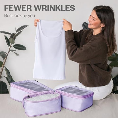 Aerotrunk Compression Packing Cubes for Travel, 6-Pack, Purple - color: Purple, size: 6-Pack