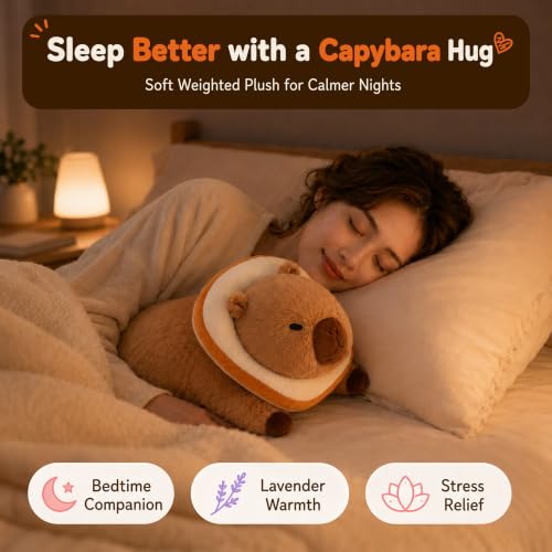 Weighted Capybara Squishy Gift 20" 5lbs, Heated & Coolable