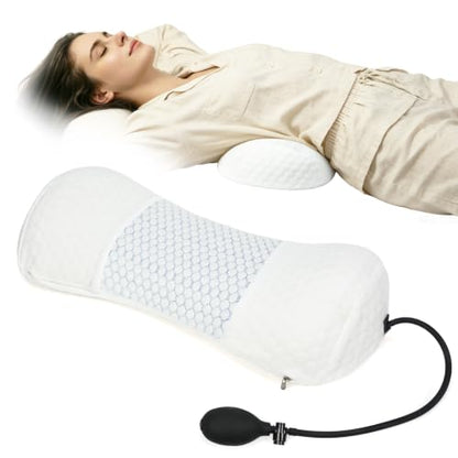 Wdmiya Lumbar Support Pillow for Bed, Adjustable Height 2"-5" Inflatable