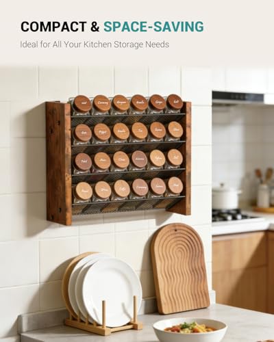 Spice Rack Organizer for Cabinet, Seasoning Organizer, No Jars Included - size: Holds 24 Jars, 12.2"W × 10.3"H