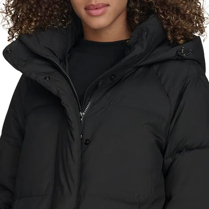Levi's Women's Cloud Puff Extra Long Puffer Jacket Coat - color: Black, size: Large