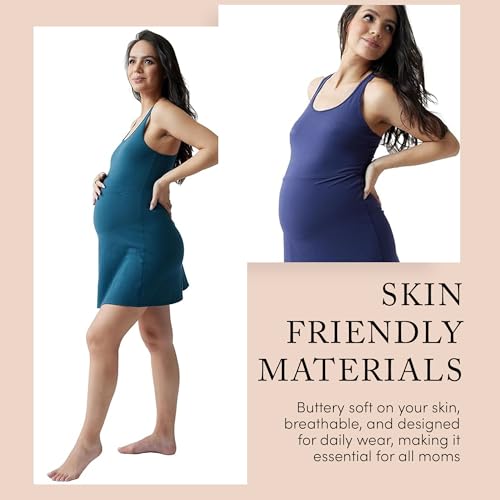 Ingrid & Isabel Everyday Active Maternity Dress - color: Teal, size: Medium