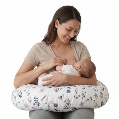Nursing Pillow and Body Positioner for Breast Feeding and Bottle Feeding, Ultra Soft Breastfeeding Pillows with Removable Pillow Cover (Vine Whisper) - color: Vine Whisper