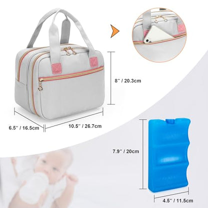 Damero Wearable Breast Pump Bag with Ice Pack for Work, Travel