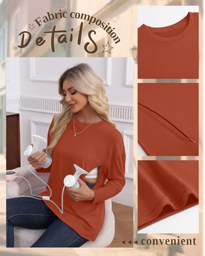 3 Pack Nursing Breastfeeding Tops - color: Caramel, Light Green, Black, size: XX-Large