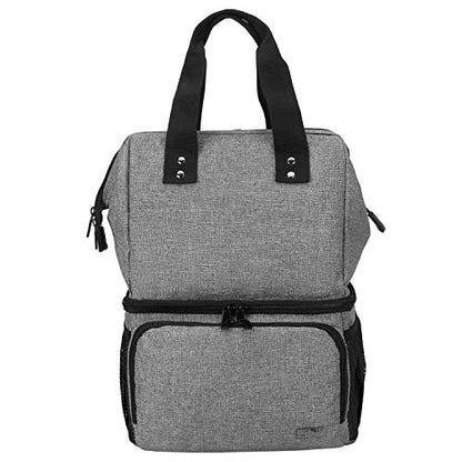 LUXJA Multi-Wear Breast Pump Storage Bag, Gray