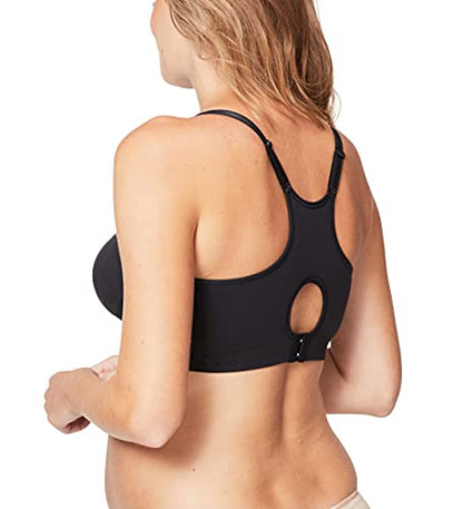 Cake Maternity Cotton Candy Wirefree Nursing Bra for Breastfeeding, Seamless Maternity Sleep Bra - color: Black, size: Medium