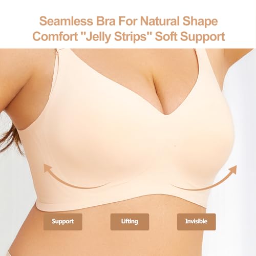 Nursing Bra for Breastfeeding,Maternity Bra Natural Shape,Nursing Sleep Bralette - color: Beige, size: 3X-Large