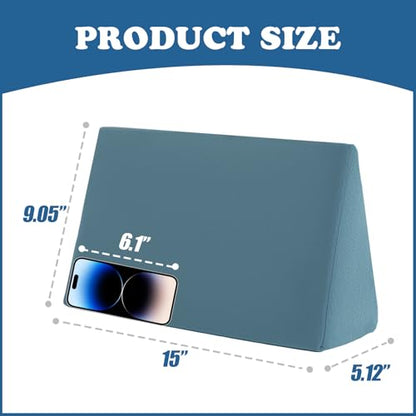 Small Wedge Pillow, Wedge Pillow for Bed Sores, Positioning Wedge - color: 1 Unit, Light Blue