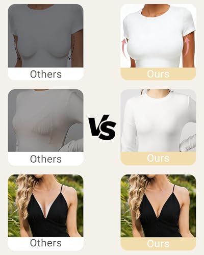 As Fairy 2026 Deep V Wireless Push Up Bras for Women Soft Support Bra with Lift Comfortable T-Shirt Bra for Daily Wear - color: Nude, size: 36D
