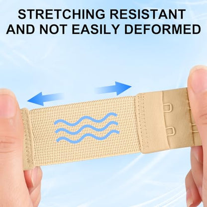 Vancle Women's Bra Extenders with 2 Hooks, Soft Stretchy Back Bra Extension Strap - color: 3*nude