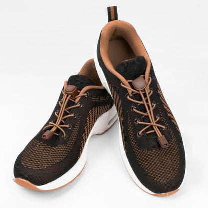 UpUGo Elastic Shoe Laces, No Tie Shoe Laces for All Ages, One Size Fit All - color: Plain Coyote Brown, size: 1 pair