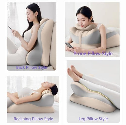 Adjustable Intimacy & Pregnancy Support Pillow - Ergonomic Foam Wedge Cushion for Back Pain, Sitting, Lying, Multi-Position with Removable Washable Cover (Blue) - color: Blue