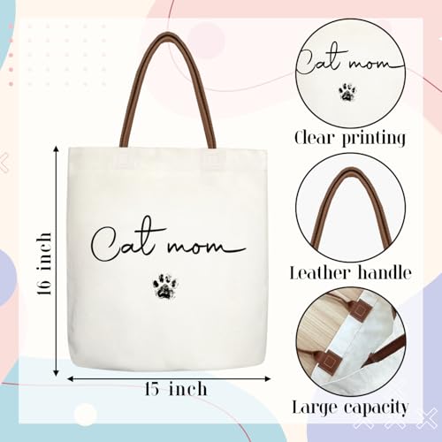 Canvas Tote Bag For Women - color: Cat Mom