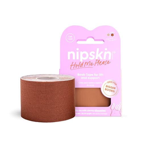 NIPSKIN Boob Tape Medium Mocca – Lift, Shape & Secure with Confidence – Skin-Friendly, Waterproof, Sweatproof Body Tape for All Outfit - color: Mocca, size: 2" W x 16.4 ft L
