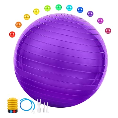 Solid Exercise Ball,High-Weight Capacity (3000 lbs) Anti-Burst Yoga Ball Chair,Swiss Ball for Pregnancy,Birthing, Fitness, Physical Therapy - size: S(41-50)