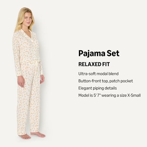Amazon Essentials x Sofia Grainge Mommy and Me Long Sleeve Pajama Set - color: Ivory Squirrel Picnic, size: XX-Large