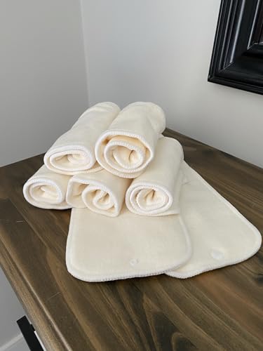 7 Pack Inserts with Snap - Reusable and Absorbent - Perfect for Any Diaper - Nora's Nursery - style: Inserts with Snaps 7