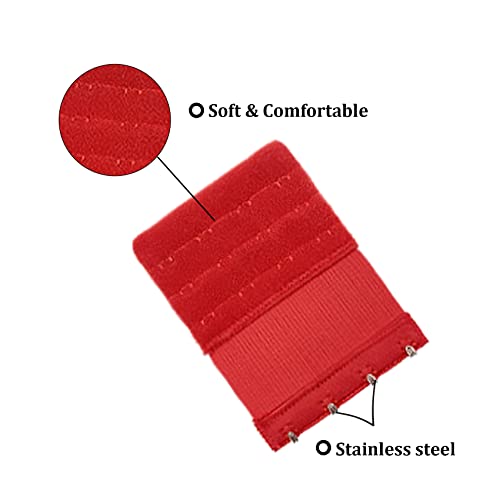 Bra Extenders 2 Hook / 3 Hook / 4 Hook / 5 Hook / 6 Hook, Soft & Stretchy for Back Bra Extension Strap B-E-B-E1 - color: 2 Hook - 10 Color