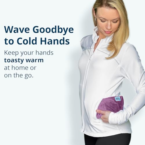 Mini Microwave Heating Pad and Cold Pack, Cold Hands, Neck and Wrists 4x8in - color: Purple Plum