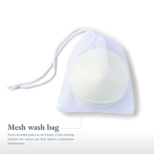 Ameda Organic Washable Nursing Pads | Reusable Breast Pads | 8 Count - size: 8 Count (4 Pairs)