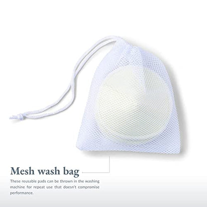 Ameda Organic Washable Nursing Pads | Reusable Breast Pads | 8 Count - size: 8 Count (4 Pairs)
