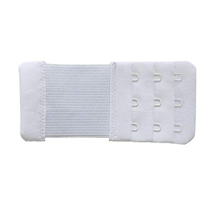 SAMGU Women's Bra Extenders 2 Hook/3 Hook/4 Hook/5 Hook/6 Hook Soft Stretchy - color: 3 Hook 1/2" Spacing, White