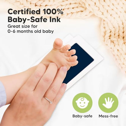 4pk Inkless Baby Hand and Footprint Kit, Mess Free Ink Pads (Navy, R) - color: Navy, size: 4-Pack, Regular 2.3" x 3.7"