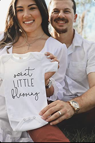 Bump and Beyond Designs Surprise Pregnancy Announcement Grandparents, Little Blessing - color: White, size: Preemie