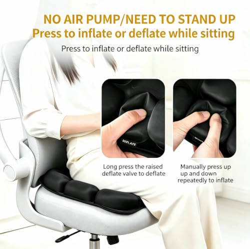 Inflatable Travel Cushion, Airplane Seat Cushion for Long Flights