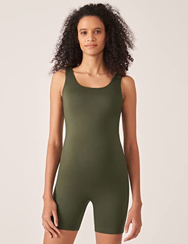 POSHDIVAH Maternity Romper Shorts Double Lined Jumpsuit - color: Green, size: X-Large