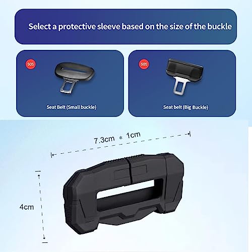 Car Universal Seat Belt Clips Cover, - color: Red,Small Size