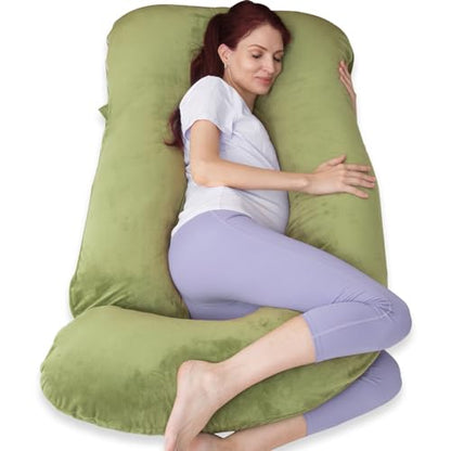60 Inch Pregnancy Pillow for Sleeping (Green) - color: Green