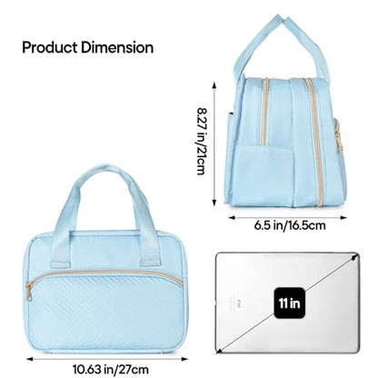 Fasrom Wearable Breast Pump Bag, Insulated Pump Carrying Case with Cooler - color: Blue