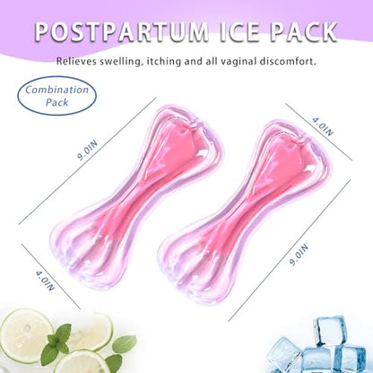 Perineal Cooling Pad, Postpartum Cold Packs Gel Bead Ice Pack Cold Therapy for Women After Pregnancy and Delivery（Pink - color: Pink