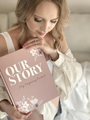Pregnancy Journal Baby Book – 11” x 8.5” Hardcover Keepsake with Lay-Flat Binding, 3 Sticker Pages, Gift for Expecting Moms, First-Time Mom, Pregnancy Memory Book