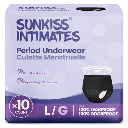 Disposable Period Underwear, Heavy Flow, L, Black, 10Ct - size: Large, style: Black (Pack of 10)