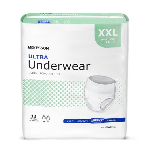 McKesson Ultra Adult Incontinence Underwear, Heavy Absorbency, 80 in, 48 ct - size: 2X-Large (48 Count)