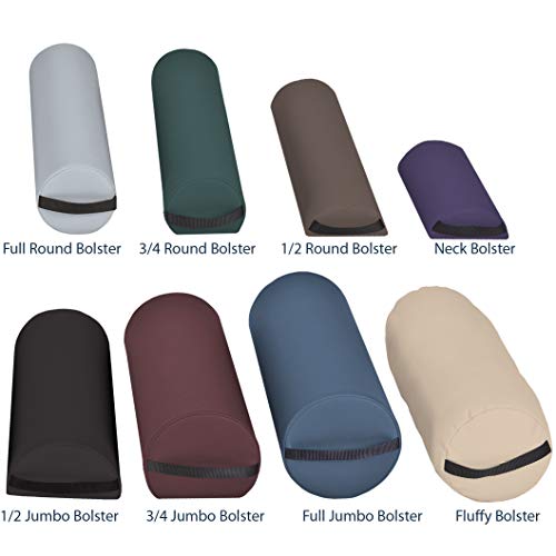 EARTHLITE Bolster Pillow Jumbo – Durable Massage Bolster, 100% PU Upholstery incl. Strap Handle - color: Mystic Blue