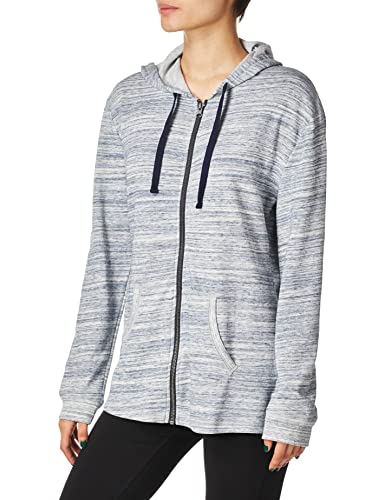 Hanes womens French Terry Zip Hoodie - color: Navy Spacedye, size: Medium