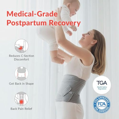 Mamaway SSnugFit Postpartum Belly Band, Breathable C-Section Support Girdle - size: Medium