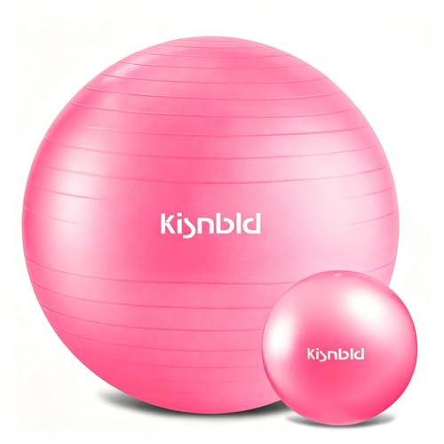 kisnbld Exercise Ball, Extra Thick Yoga Ball for Home Workout & Stability - color: Hot Pink, size: XXL,(31-34in,78-85cm)