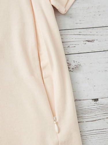 Women Maternity Nursing Shirt Leopard Heart Friendly Zip Breastfeeding Tops - color: Cream, size: Large