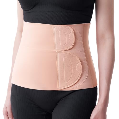 Momcozy Ergowrap Petite Belly Binder, 3D Lifting & Ergonest Back Support - color: 9" / Oyster Pink, size: Medium