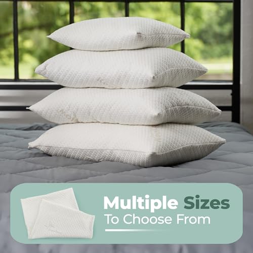 Snuggle-Pedic Pillow Covers - Zippered Body Pillow Protector (White, Kids) - size: Kids Body