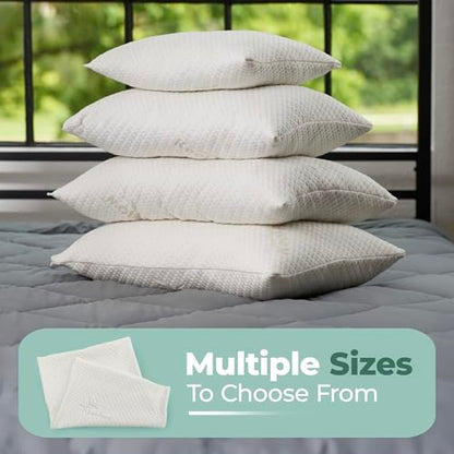Snuggle-Pedic Pillow Covers - Zippered Body Pillow Protector (White, Kids) - size: Kids Body