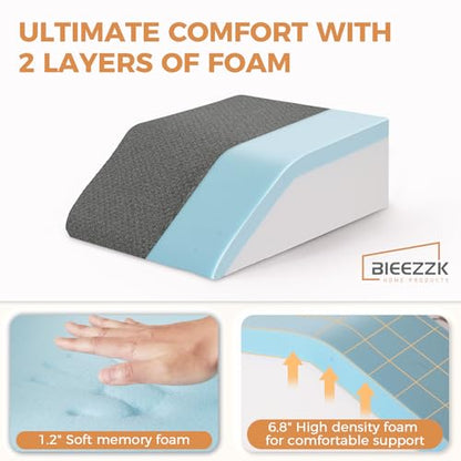 BIEEZZK Leg Pillow Elevation Blood Circulation, 23.6×16.8×8in, Dark Grey - color: Dark Grey