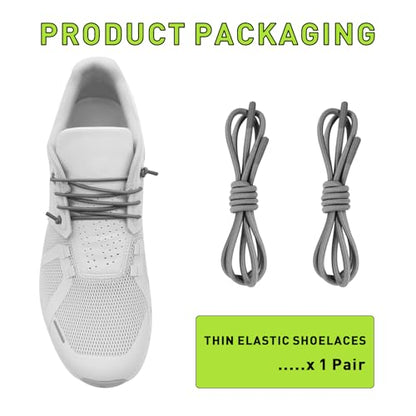 Elastic Shoe Laces for On Cloud 5, 6 Replacement Strings - color: Dark Grey, size: 34in (85cm)