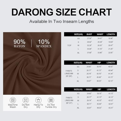 Darong Women's 2 Piece Summer Outfits Sleeveless Matching Lounge Sets - color: Coffee, size: X-Small